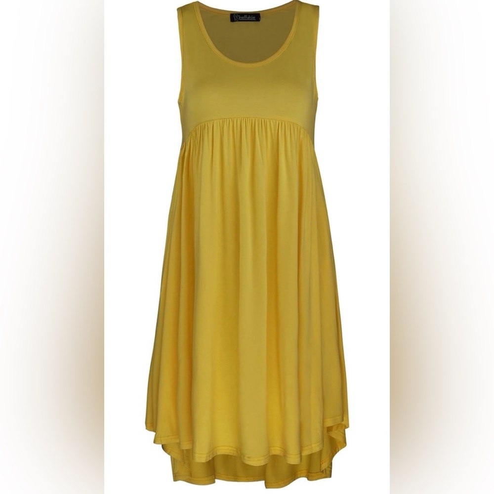 Brand New Scoop Neck Dress. (Yellow)